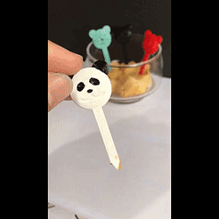 panda.gif Download STL file Panda Snack Fork • Template to 3D print, Otavio_O
