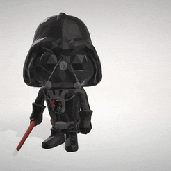 darth.gif Файл STL Darth Vader - Lowpoply Collection Figurine・3D модель для печати скачать, adam_leformat7
