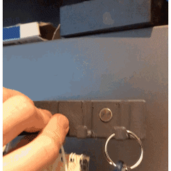 Gif-v1.gif Файл STL Магнитный крючок для холодильника или другого кольца для ключей・Модель для загрузки и 3D печати, LImprimeur