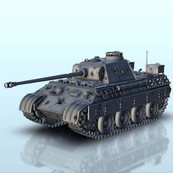 GIF-V25.gif Descargar archivo STL Panzer V Panther Ausf. G - WW2 German Flames of War Bolt Action 15mm 20mm 25mm 28mm 32mm • Plan de la impresora 3D, Hartolia-Miniatures