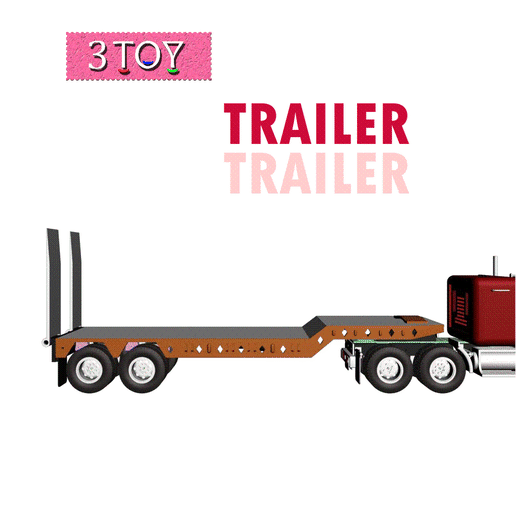 King Hauler Loader Trailer 3D model