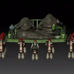 litter2.gif 3D file STAR WARS .STL THE BOOK OF BOBA FETT OBJ. LITTER PACK 3D KENNER STYLE ACTION FIGURE.・3D printing idea to download