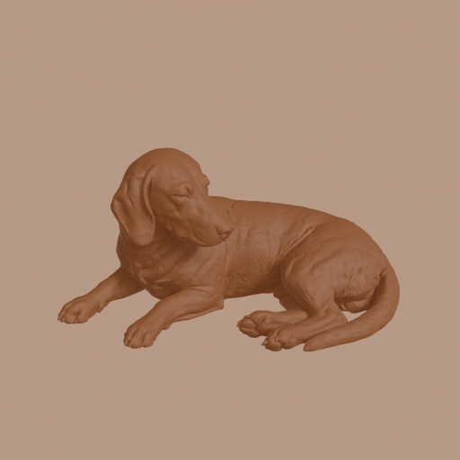 Sleeping Alpine Dachsbracke Dog Figurine
