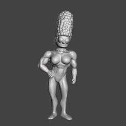 GIF.gif Download STL file THE SIMPSONS MARGE STRONG .STL .OBJ 3D • 3D print object, vadi