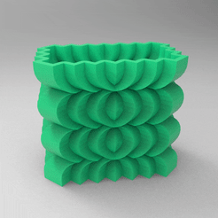 untitled.822.gif STL file FLOWERPOT ORIGAMI FACETED ORIGAMI PENCIL FLOWERPOT・3D print object to download, nikosanchez8898