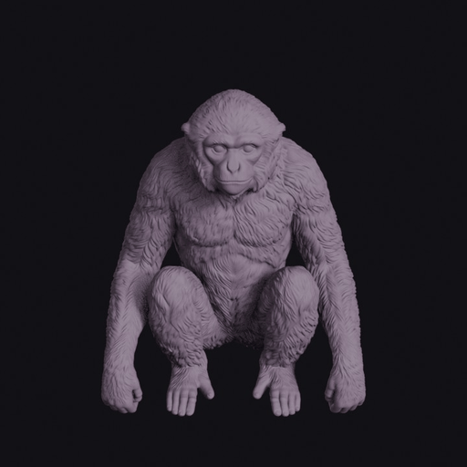 Sitting Gibbon Figurine