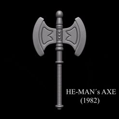HE-MAN’s AXE (1982) Archivo STL HE-MAN AXE - 1982 - HIGHLY ACCURATE HEMAN AXE・Objeto imprimible en 3D para descargar