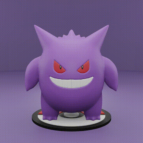 超希少/トップ製菓3D ゲンガー 094 のろい Gengar TopSun Gengar1.gif