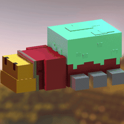 GIFIMAGE.gif Archivo STL Minecraft Sniffer *NUEVO MOB*・Diseño imprimible en 3D para descargar, 3DJPDESIGNS