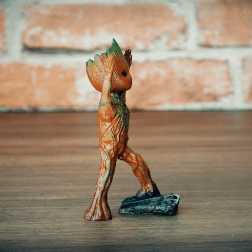 BABY GROOT CELEBRATING 3D model