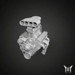 yiixpe-2024.97.gif Archivo STL MOTOR V8 HOT ROD・Plan para descargar y imprimir en 3D