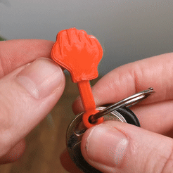Sequence-01_1.gif STL-Datei Mini Flip Mittelfinger Schlüsselanhänger kostenlos・Modell für 3D-Druck zum herunterladen