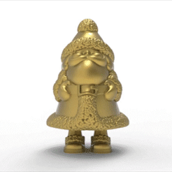 santa_AdobeExpress.gif Archivo STL Papá Noel de pie en la decoración navideña.・Diseño para descargar y imprimir en 3D