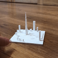 gifko_2.gif Datei STL Burj Khalifa - Wolkenkratzer - Dubai・Design für 3D-Drucker zum herunterladen