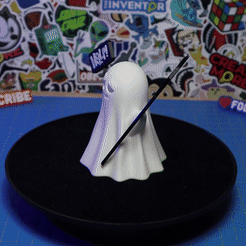 Sad-Ghost-Lamp-GIF.gif 3D file Sad Ghost Lamp Halloween Decoration・3D printing design to download