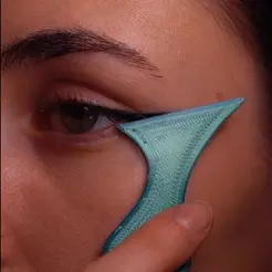 Untitled-4.gif STL file Eyeliner stencil - Eyeliner template・3D printable model to download