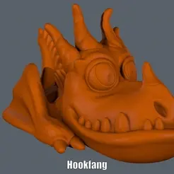 Hookfang.gif STL file Hookfang (Easy print no support)・3D printable design to download, Alsamen
