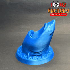 gif1.gif STL file Shark Pen Holder・Template to download and 3D print