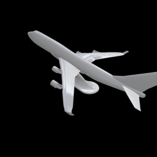 Boeing-747-400-topview.gif Archivo STL Jumbo Boeing 747・Modelo de impresora 3D para descargar, Lammesky_Designs