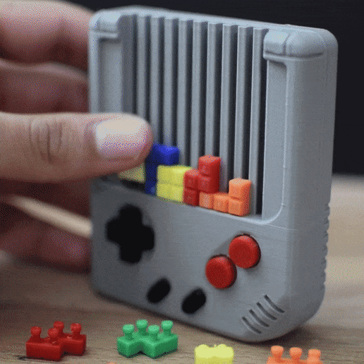 Mini Tetris GameBoy - Retro Console and Container
