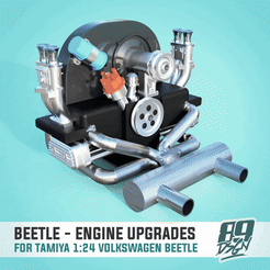 0.gif STL file VW Tamiya 1300 Beetle - Engine upgrade parts kit・3D print model to download