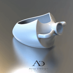 Pot-16-03-2023.gif STL file Amphora flowerpot with water reserve - Pot de fleurs amphore avec réserve d'eau・3D printable design to download