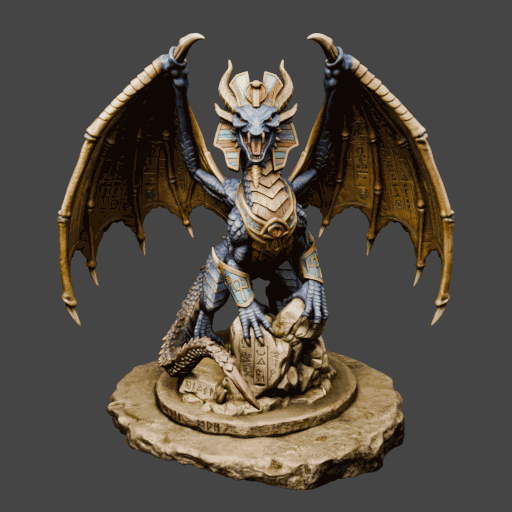 Egyptian Hieroglyph Dragon Miniature