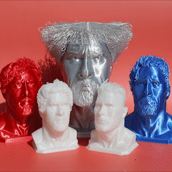 0.gif 3D file Hairy Dwayne Johnson - No support・3D printer model to download