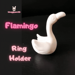 Holder-Post-para-Instagram-Quadrado.gif 3D file Flamingo Ring Holder・3D printer model to download