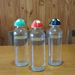 tapitas.gif STL file Mushroom cap for tomato glass bottles・3D print design to download
