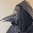ezgif.com-gif-maker-13.gif 3MF file Articulated Plague Doctor Mask・Model to download and 3D print, punchnate