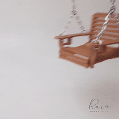 PORCH-SWING-SINGLE.gif STL file Porch Swing Miniature Furniture for Dollhouse・3D printing template to download, RAIN