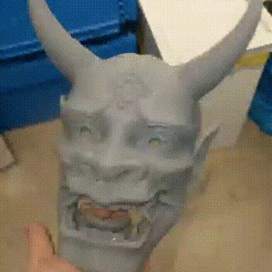 VID-20230113-WA0003.gif Файл STL МАСКА ОНИ・Шаблон для 3D-печати для загрузки