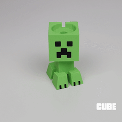 GIF.gif Fichier STL MINECRAFT CREEPER APPLE WATCH STAND・Modèle à télécharger et à imprimer en 3D