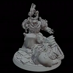 video0001-0240-6.gif 3D file GRAYGAWRS "GRAY SCALE" DEMON HUNTING PALADIN WITH SCENIC BASE #6 HEALER・3D printable model to download