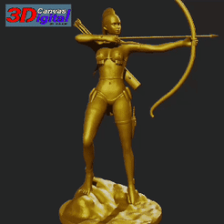 20211001_053038.gif -Datei Mädchen Bogenschütze herunterladen • 3D-druckbares Modell, Canvas3Digital