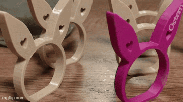 Easter decoration: cute bunny ring napkin ring to print