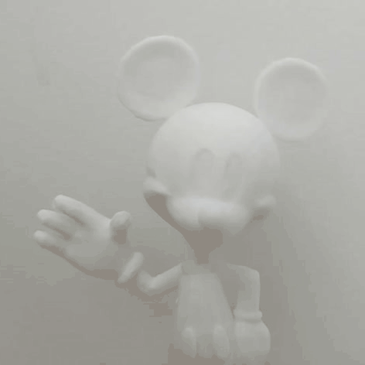 Mickey Mouse Bobble Head - 3d printed spring. 3D model