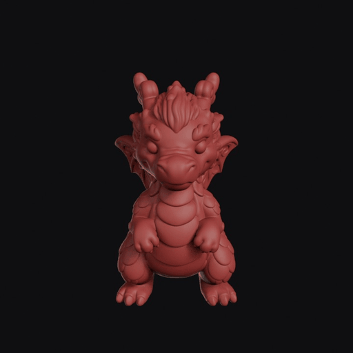 Eastern Dragon With Flame Tail
