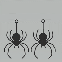 220-e.gif STL file Earrings - spiders 220・3D printing design to download