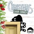 026a.gif 🎅 Christmas door corner (santa, decoration, decorative, home, wall decoration, winter) - by AM-MEDIA