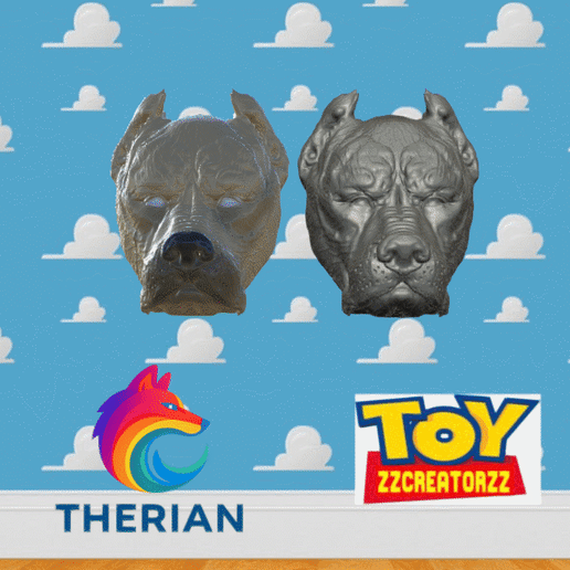 therian pitbull head