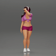 Design-sans-titre-2.gif young woman in shorts and headphones shields her eyes from the sunlight