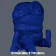 Minion Stuart Christmas.gif Minion Stuart Christmas (Impression facile sans support)
