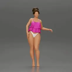 ezgif.com-gif-maker-13.gif 3D file Sexy girl in bikini standing with her friend on the beach・Model to download and 3D print