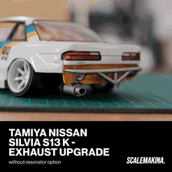 01-Cult3D-Nissan-Silvia-S13-K-Exhaust.gif STL file Exhaust w/o resonator - Nissan Silvia S13 K・3D print object to download
