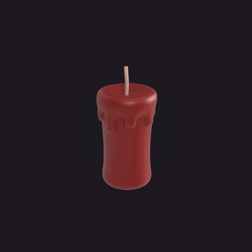 Red Melting Wax Candle