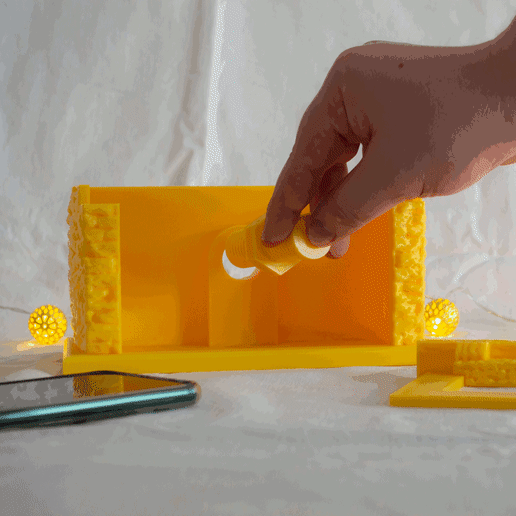 FireplaceAssembly.gif Descargar archivo STL gratis Chimenea de la cama • Diseño para imprimir en 3D, Piggie