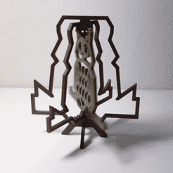 20181210_221138.gif Free STL file Dizzy owl - spinning owl table top decoration・3D print design to download