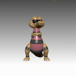 ZBrush-Movie-5.gif Fichier STL Pokemon - Krokorok・Design pour imprimante 3D à télécharger